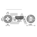 Roue du souffleur, refroidissementdu moteur