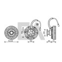 Roue du souffleur, refroidissementdu moteur