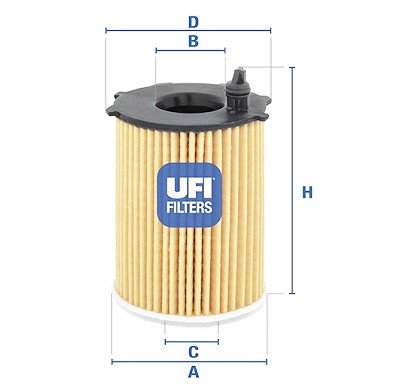 Filtre à huile UFI 25.128.00