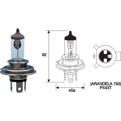 Ampoule, projecteur longue portée