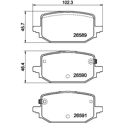 Jeu de plaquettes de frein HELLA 8DB 355 045-961