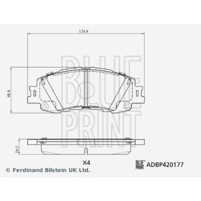 Kit de plaquettes de frein, frein à disque