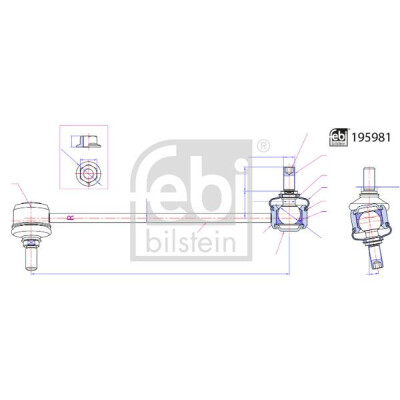 Entretoise/tige, stabilisateur