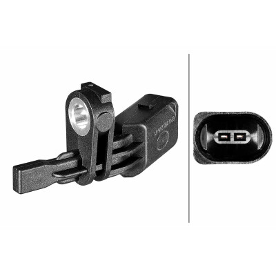 Capteur de vitesse de roue HELLA 6PU 358 216-511