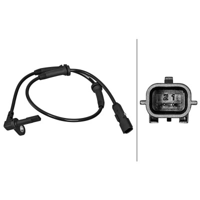 Capteur de vitesse de roue HELLA 6PU 358 217-091