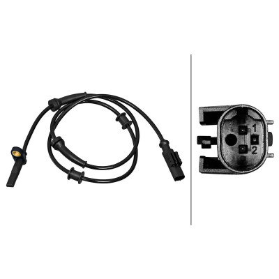 Capteur de vitesse de roue HELLA 6PU 358 217-251