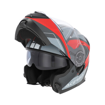 Casque SEREL 2206 gris et rouge taille M