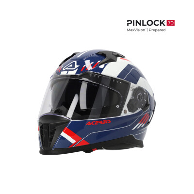 CASQUE X-WAY GRAPHIC BLANC BLEU ROUGE L