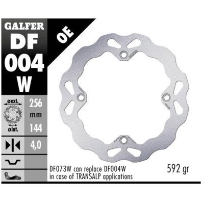 Disque fixe GALFER Wave 256x4mm