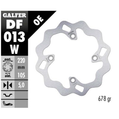 Disque fixe GALFER Wave 220x5mm DF013W