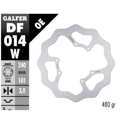 Disque fixe GALFER Wave 240x3mm DF014W