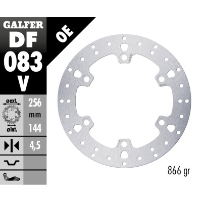 Disque de frein fixe Galfer 256X4.5MM