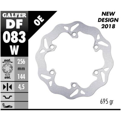 Disque fixe GALFER Wave 256x4,5 mm