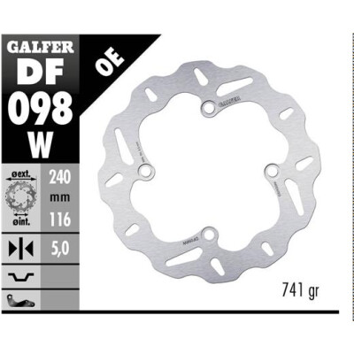 Disque fixe GALFER Wave 240x5mm DF098W