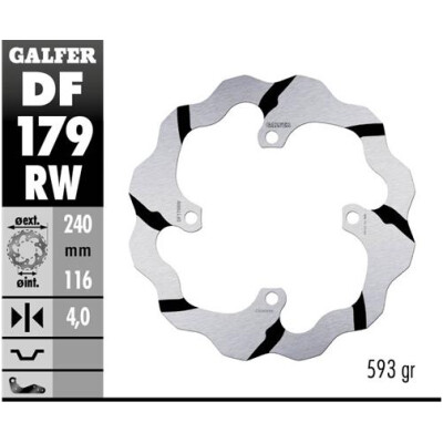 Disque fixe fendu GALFER Wave 240 x 4 mm DF179RW