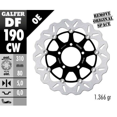Disque flottant complet GALFER Wave (C. Alu.) 310x DF190CW