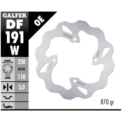 Disque fixe GALFER Wave 250x5mm