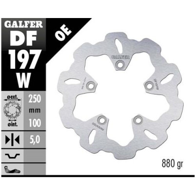 Disque fixe GALFER Wave 250x5mm