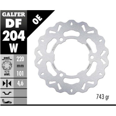 Disque fixe GALFER Wave 220x4,6mm