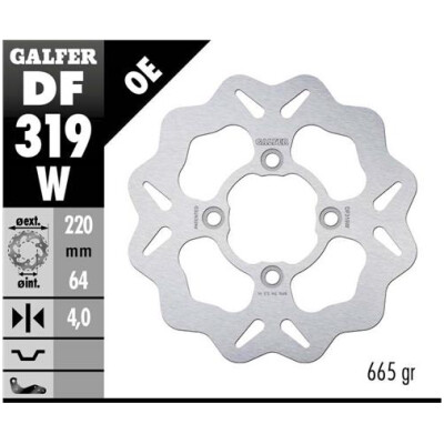 Disque fixe GALFER Wave 220x4mm DF319W