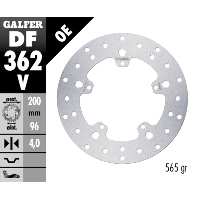 Disque de frein fixe Galfer 200X4MM