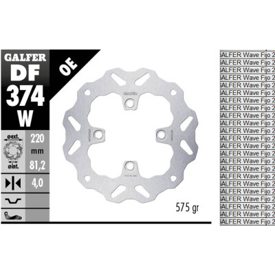 Disque fixe GALFER Wave 220x4mm DF374W