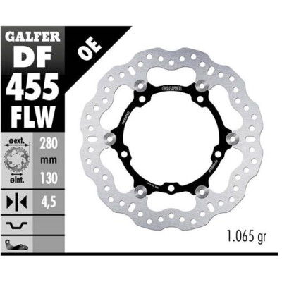 Disque flottant GALFER Wave (acier) 280x4,5 mm