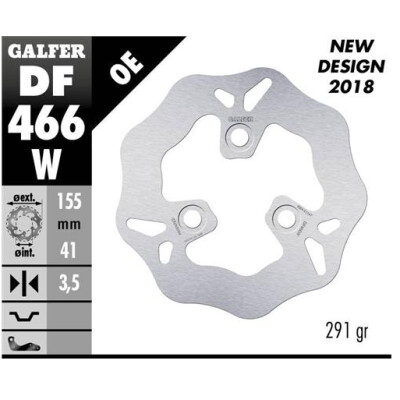Disque fixe GALFER Wave 155x3,5 mm