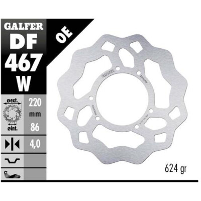 Disque fixe GALFER Wave 220x4mm DF467W