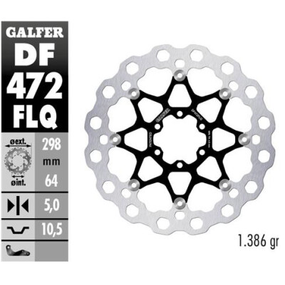 Disque flottant Qubic GALFER (acier C.) 300x5mm