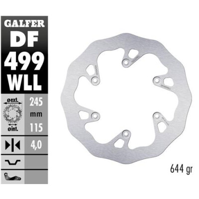 Disque coulissant fixe GALFER Wave 245 x 4 mm DF499WLL