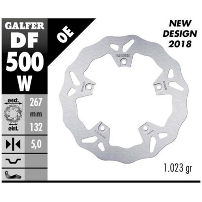 Disque fixe GALFER Wave 267x5mm DF500W