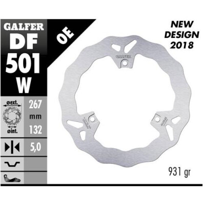 Disque fixe GALFER Wave 267x5mm
