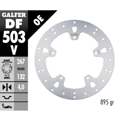 Disque de frein fixe Galfer 267X4MM