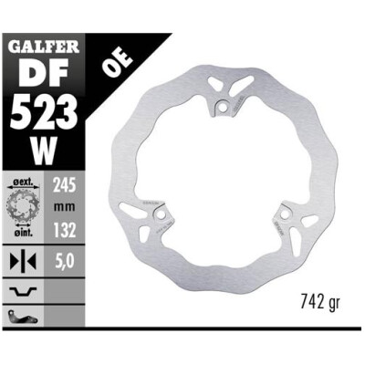 Disque fixe GALFER Wave 245x5mm