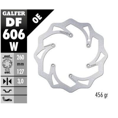 Disque fixe GALFER Wave 260x3,2mm DF606W