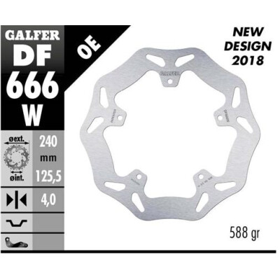 Disque fixe GALFER Wave 240x4mm DF666W