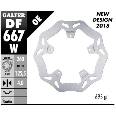 Disque fixe GALFER Wave 260x4mm DF667W