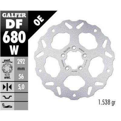 Disque fixe GALFER Wave 292x5mm