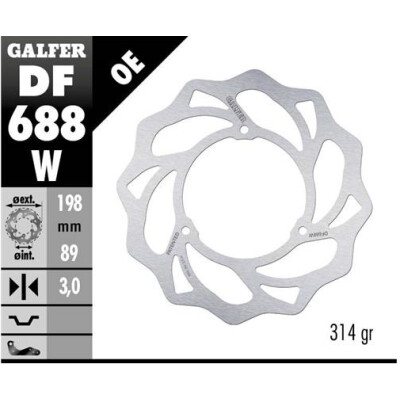Disque fixe GALFER Wave 198x3mm