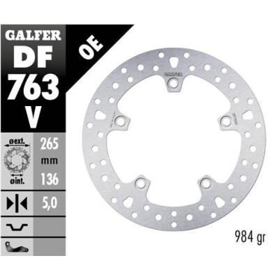 Disque fixe rond GALFER 265x5mm