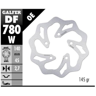 Disque fixe GALFER Wave 140x2,7mm