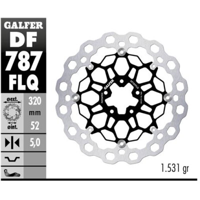 Disque flottant Qubic GALFER (acier) 320 x 5 mm DF787FLQ