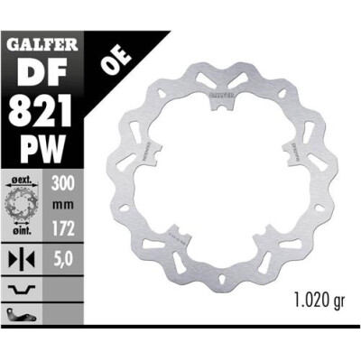 Disque de frein GALFER Wave 300x5mm