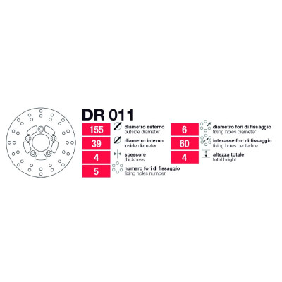 Disques de frein avant Peugeot Zenith - DR011