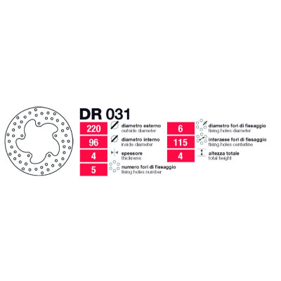Disques de frein arrière Aprilia Atlantic-Leonar - DR0