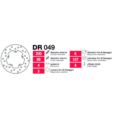 Disques de frein Piaggio Delt Divers modèles - DR04
