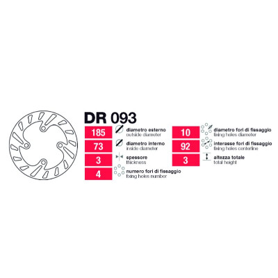 Disques de frein avant Betamotor Divers - DR093
