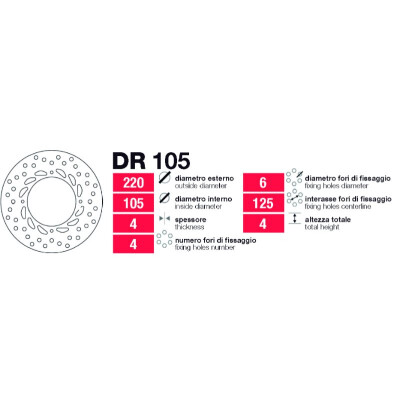 Disques de frein pour Honda Xl-Nx-Slr-Sx - DR105