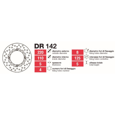 Disques de frein arrière Ducati 748-996 916 - DR142